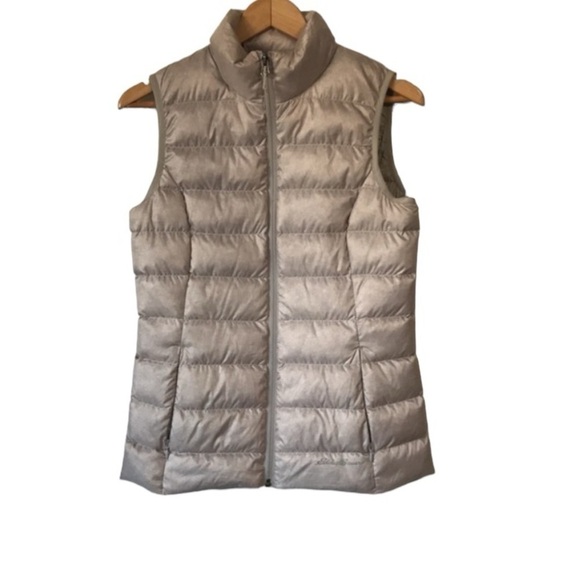 Eddie Bauer Jackets & Blazers - Eddie Bauer Womens Goose Down Puffer Vest Jacket Size XS Light Gray